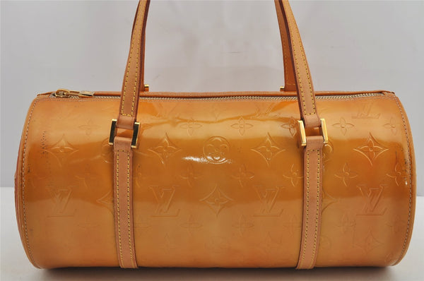 Authentic Louis Vuitton Vernis Bedford Hand Bag Yellow Beige M91006 LV 9760J