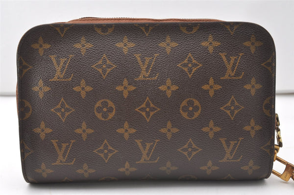 Authentic Louis Vuitton Monogram Orsay Clutch Hand Bag Purse M51790 LV 9762I