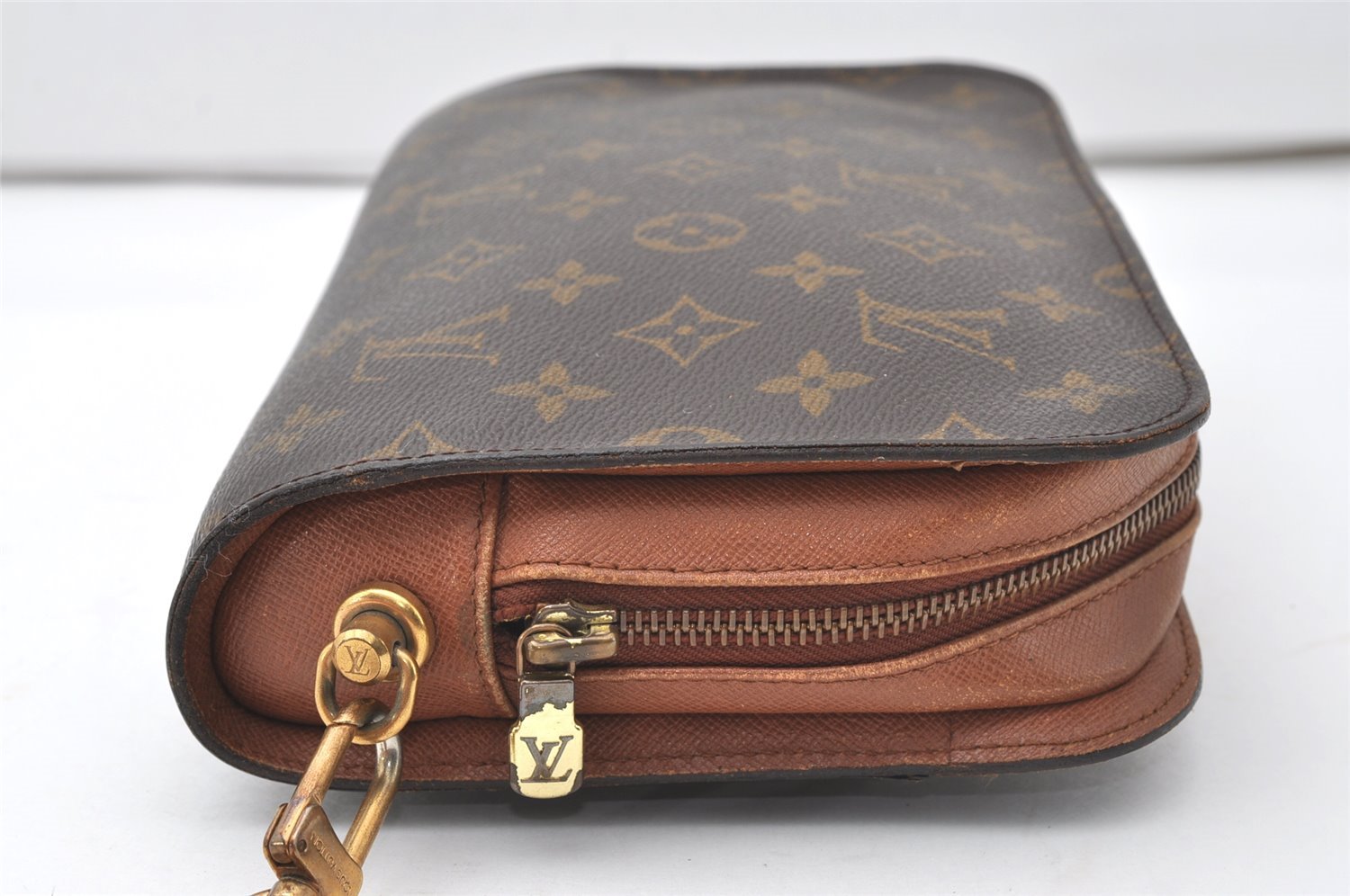 Authentic Louis Vuitton Monogram Orsay Clutch Hand Bag Purse M51790 LV 9762I