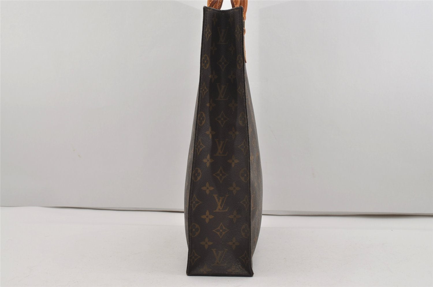 Authentic Louis Vuitton Monogram Sac Plat Hand Tote Bag M51140 LV Junk 9764I