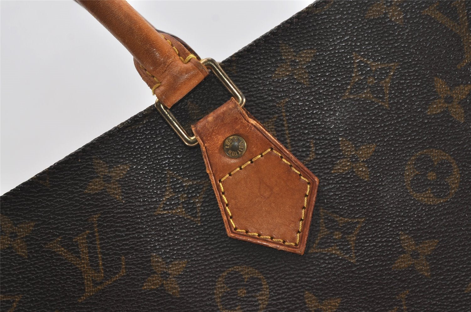 Authentic Louis Vuitton Monogram Sac Plat Hand Tote Bag M51140 LV Junk 9764I