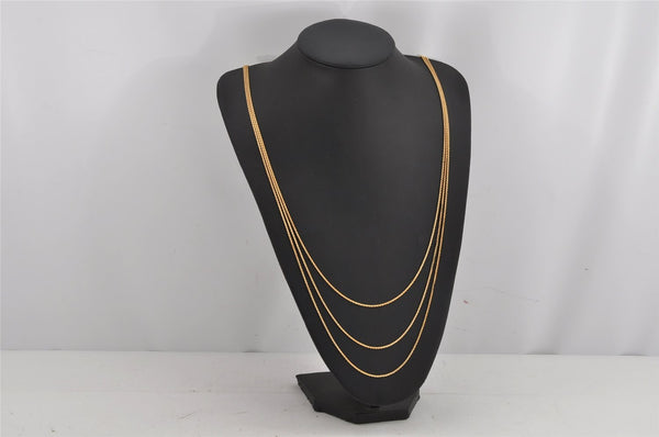 Authentic Christian Dior Gold Tone Long Chain Necklace CD 9764J