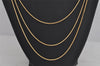 Authentic Christian Dior Gold Tone Long Chain Necklace CD 9764J