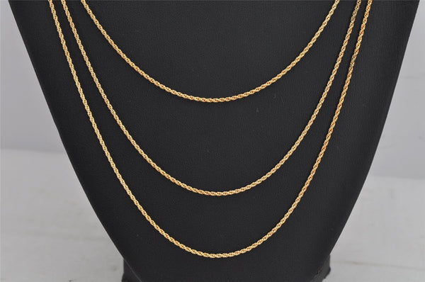 Authentic Christian Dior Gold Tone Long Chain Necklace CD 9764J