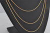 Authentic Christian Dior Gold Tone Long Chain Necklace CD 9764J