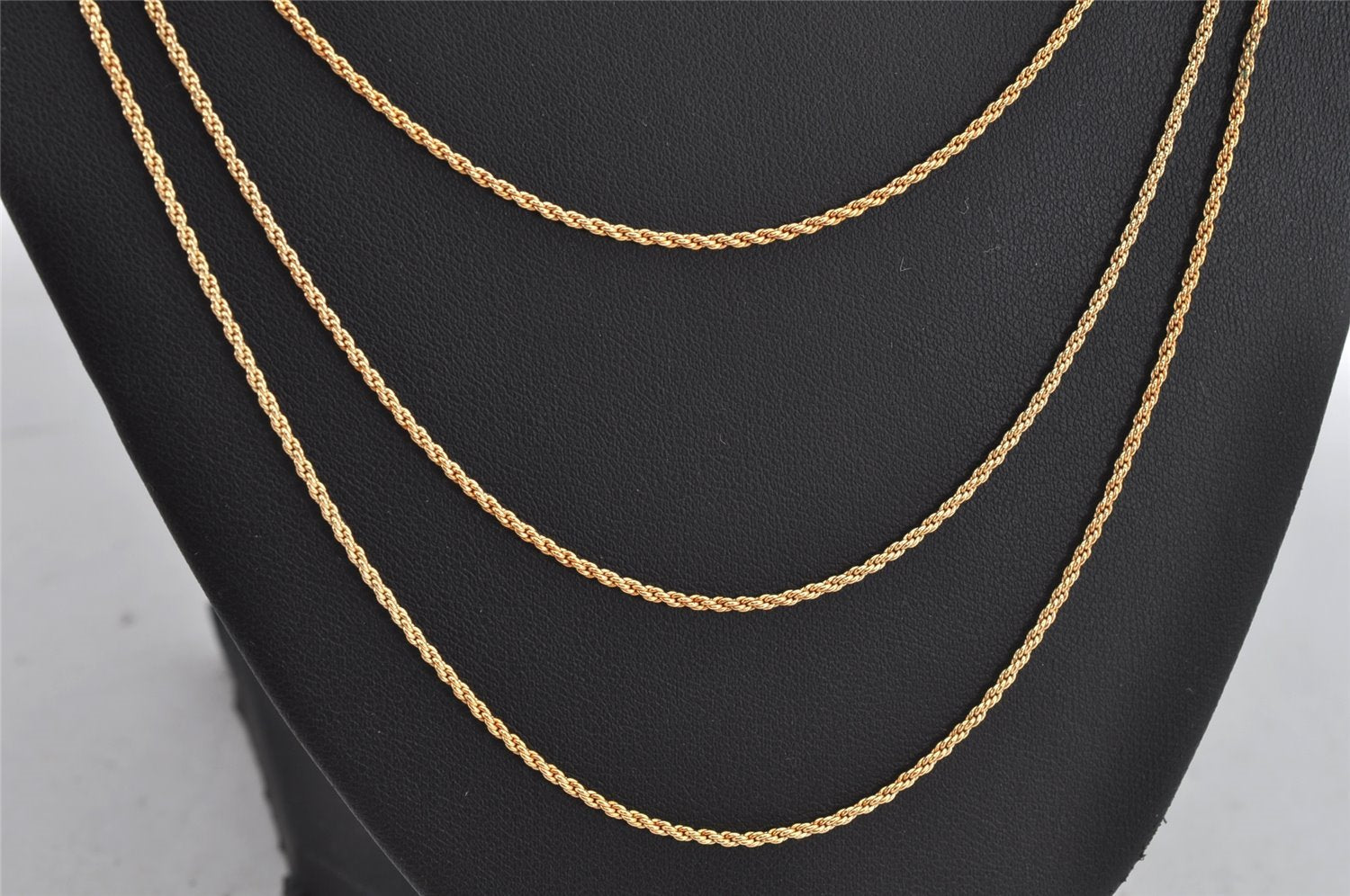 Authentic Christian Dior Gold Tone Long Chain Necklace CD 9764J