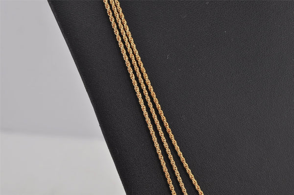 Authentic Christian Dior Gold Tone Long Chain Necklace CD 9764J