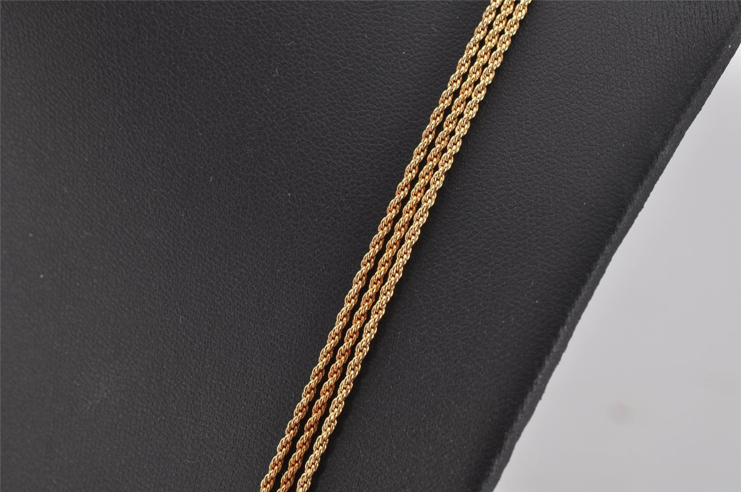 Authentic Christian Dior Gold Tone Long Chain Necklace CD 9764J