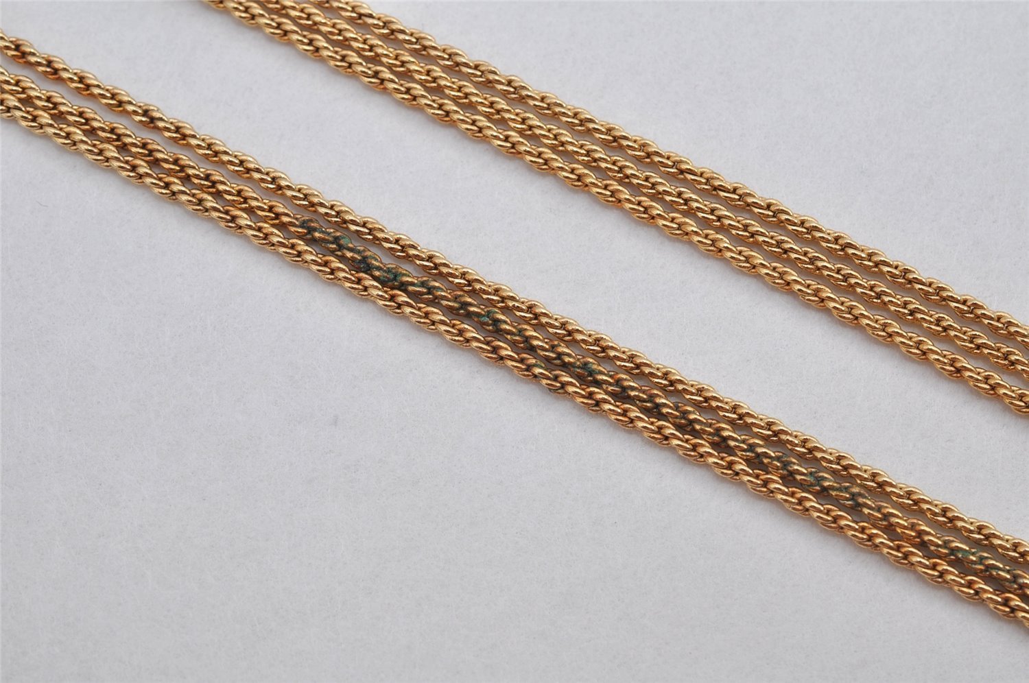 Authentic Christian Dior Gold Tone Long Chain Necklace CD 9764J