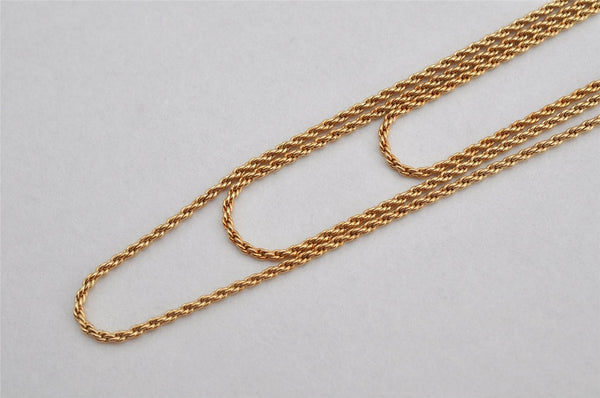 Authentic Christian Dior Gold Tone Long Chain Necklace CD 9764J