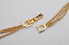 Authentic Christian Dior Gold Tone Long Chain Necklace CD 9764J