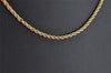 Authentic Christian Dior Gold Tone Chain Pendant Necklace CD 9765J