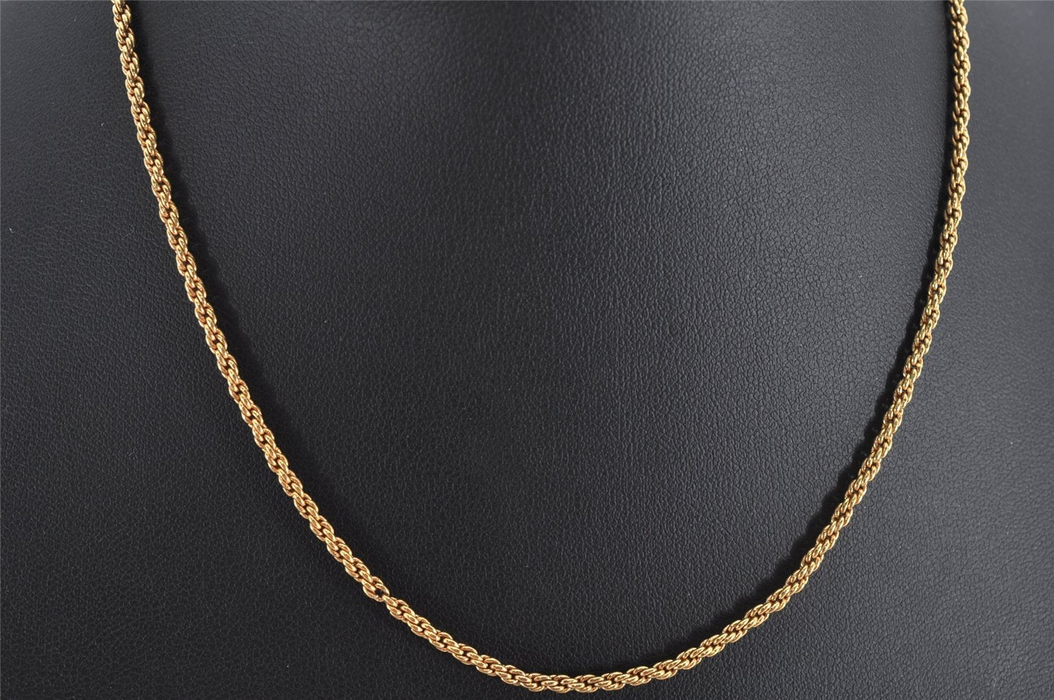 Authentic Christian Dior Gold Tone Chain Pendant Necklace CD 9765J