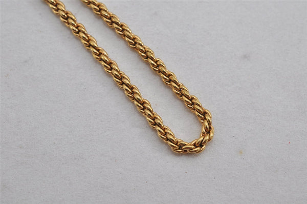 Authentic Christian Dior Gold Tone Chain Pendant Necklace CD 9765J