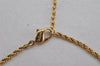 Authentic Christian Dior Gold Tone Chain Pendant Necklace CD 9765J