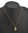 Authentic LANCEL Vintage Gold Tone Rhinestone Chain Pendant Necklace 9766J