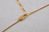 Authentic LANCEL Vintage Gold Tone Rhinestone Chain Pendant Necklace 9766J