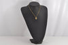 Authentic Christian Dior Gold Tone Chain Pendant Necklace CD 9767J