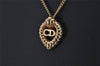 Authentic Christian Dior Gold Tone Chain Pendant Necklace CD 9767J