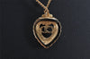 Authentic Christian Dior Gold Tone Chain Pendant Necklace CD 9767J