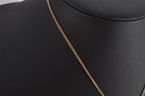 Authentic Christian Dior Gold Tone Chain Pendant Necklace CD 9767J