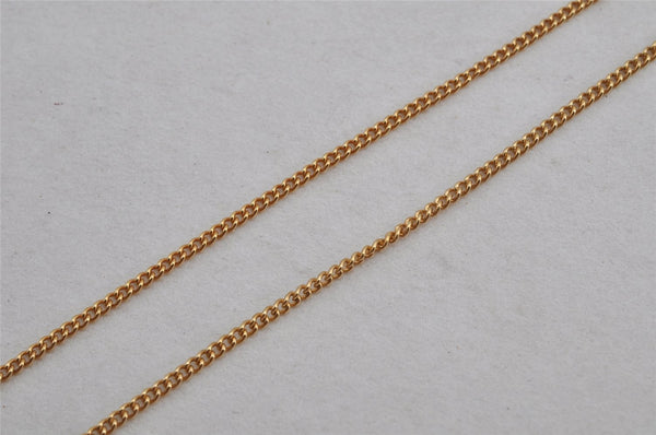 Authentic Christian Dior Gold Tone Chain Pendant Necklace CD 9767J