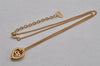 Authentic Christian Dior Gold Tone Chain Pendant Necklace CD 9767J