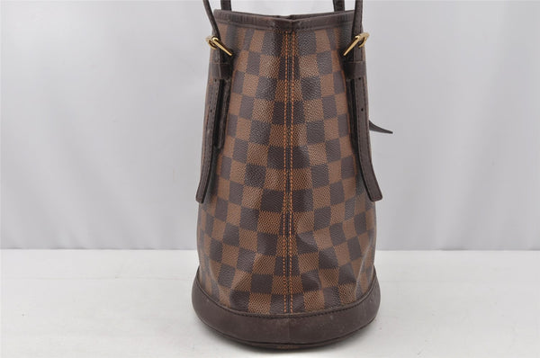 Authentic Louis Vuitton Damier Marais Bucket Shoulder Tote Bag N42240 LV 9768I