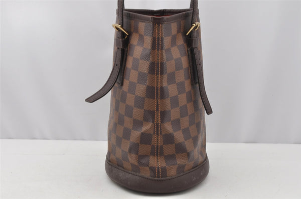 Authentic Louis Vuitton Damier Marais Bucket Shoulder Tote Bag N42240 LV 9768I
