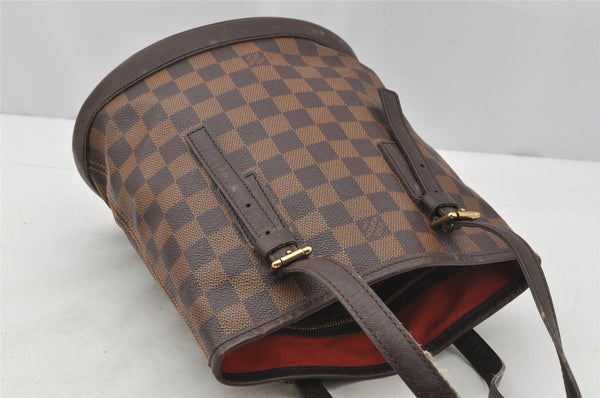 Authentic Louis Vuitton Damier Marais Bucket Shoulder Tote Bag N42240 LV 9768I