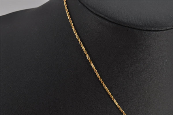 Authentic Christian Dior Gold Tone Chain Pendant Necklace CD 9768J