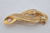 Authentic Christian Dior Vintage Rhinestone Brooch Gold Tone CD 9770J