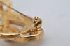 Authentic Christian Dior Vintage Rhinestone Brooch Gold Tone CD 9770J