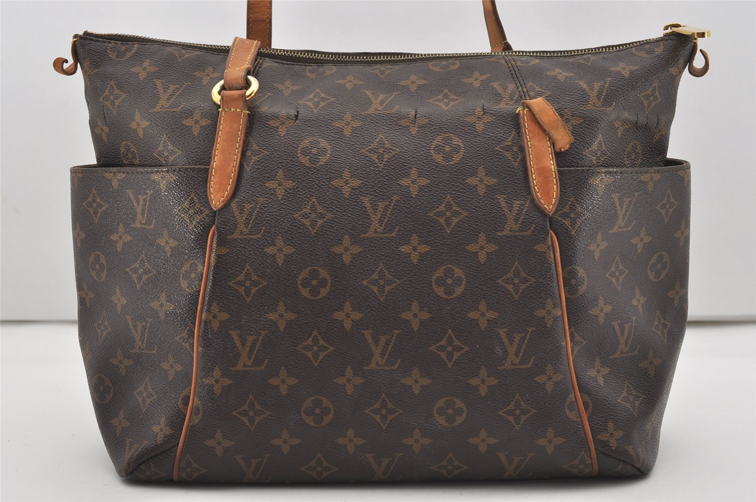 Authentic Louis Vuitton Monogram Totally MM Shoulder Tote Bag M41015 Junk 9771I