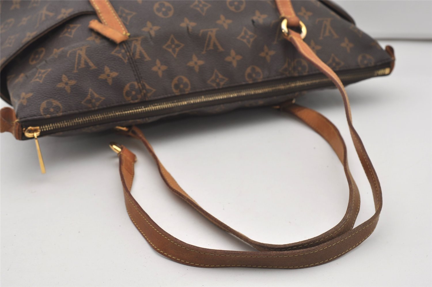 Authentic Louis Vuitton Monogram Totally MM Shoulder Tote Bag M41015 Junk 9771I