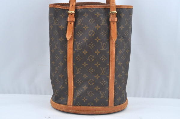 Authentic Louis Vuitton Monogram Bucket GM Shoulder Tote Bag M42236 Junk 9772I