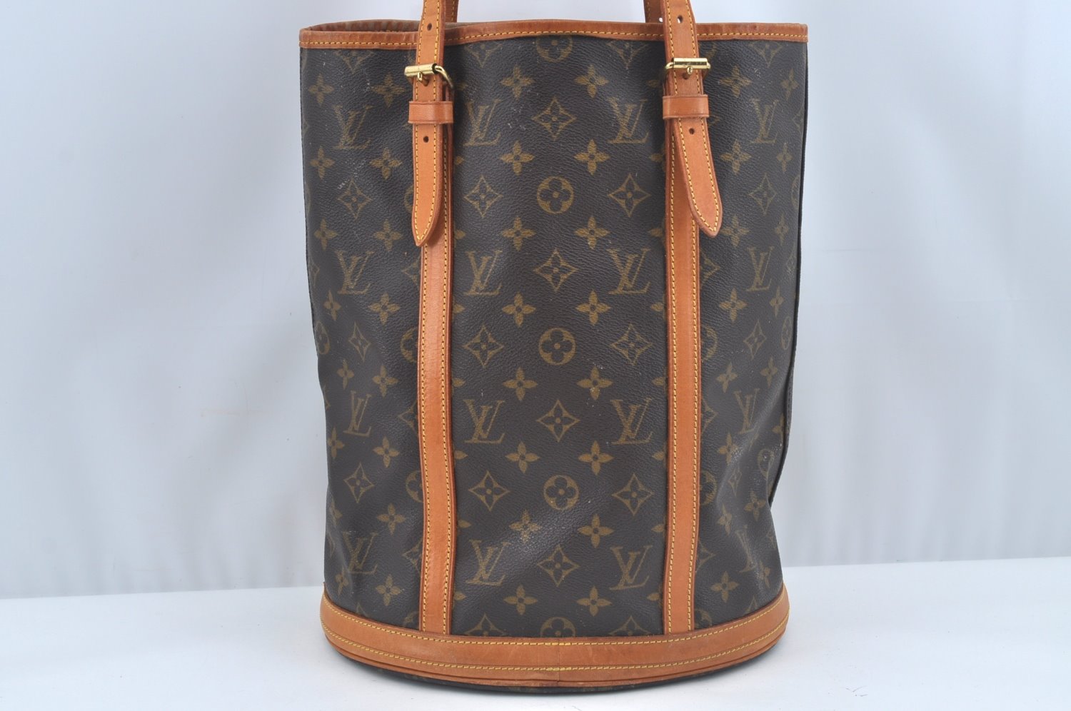 Authentic Louis Vuitton Monogram Bucket GM Shoulder Tote Bag M42236 Junk 9772I