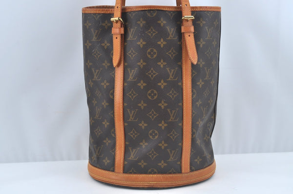 Authentic Louis Vuitton Monogram Bucket GM Shoulder Tote Bag M42236 Junk 9772I