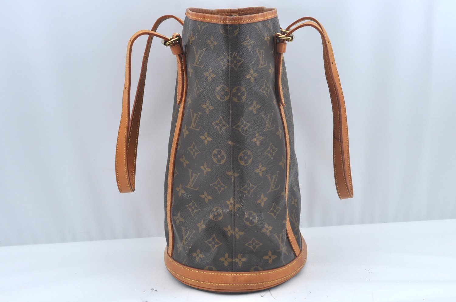 Authentic Louis Vuitton Monogram Bucket GM Shoulder Tote Bag M42236 Junk 9772I