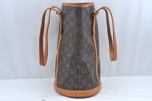 Authentic Louis Vuitton Monogram Bucket GM Shoulder Tote Bag M42236 Junk 9772I