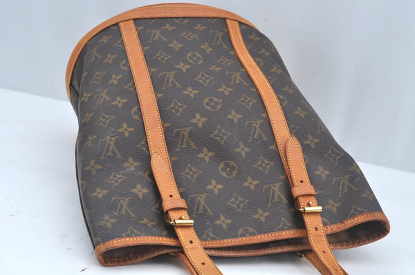 Authentic Louis Vuitton Monogram Bucket GM Shoulder Tote Bag M42236 Junk 9772I