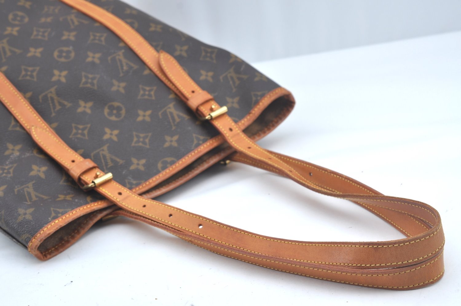 Authentic Louis Vuitton Monogram Bucket GM Shoulder Tote Bag M42236 Junk 9772I