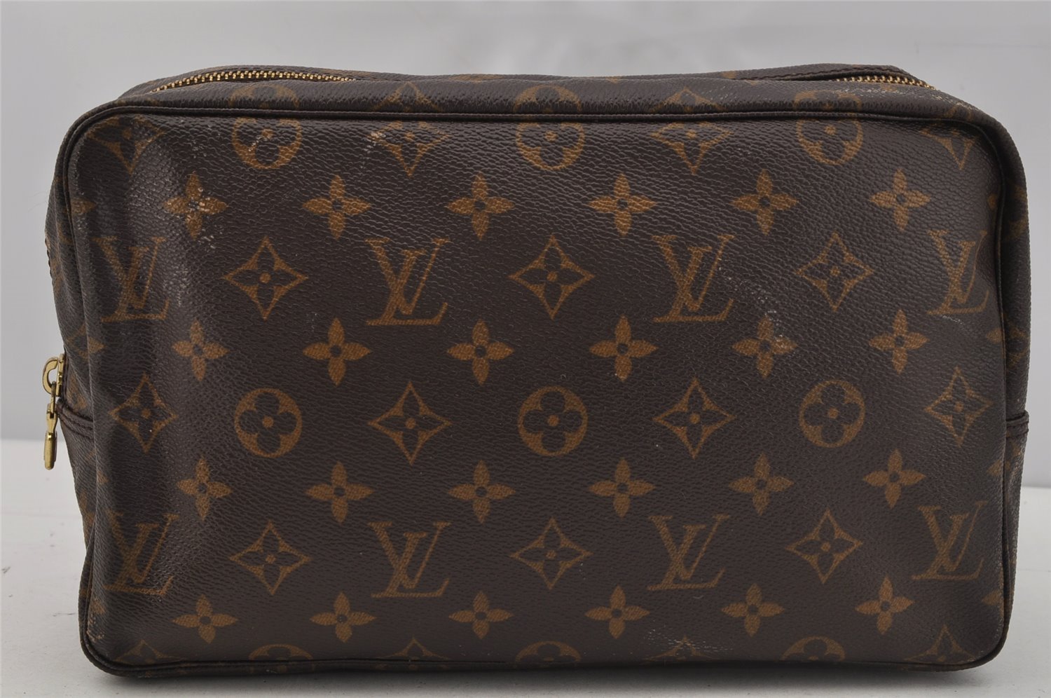 Auth Louis Vuitton Monogram Trousse Toilette 28 Clutch Bag M47522 Junk 9773I