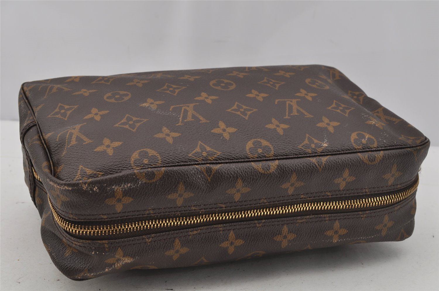 Auth Louis Vuitton Monogram Trousse Toilette 28 Clutch Bag M47522 Junk 9773I