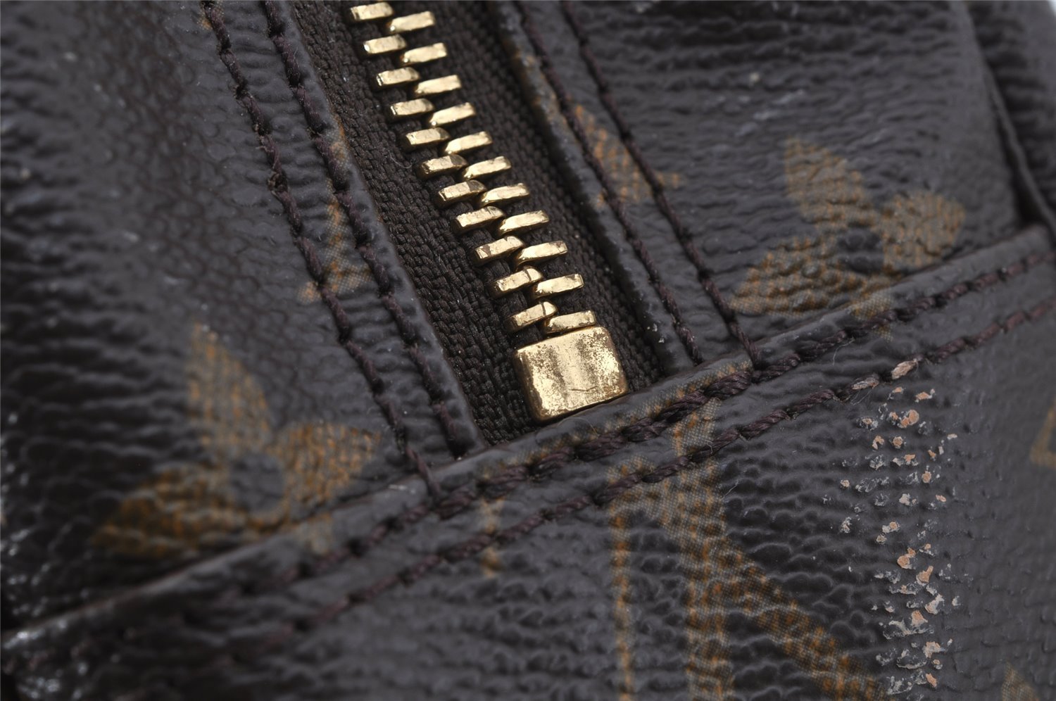 Auth Louis Vuitton Monogram Trousse Toilette 28 Clutch Bag M47522 Junk 9773I