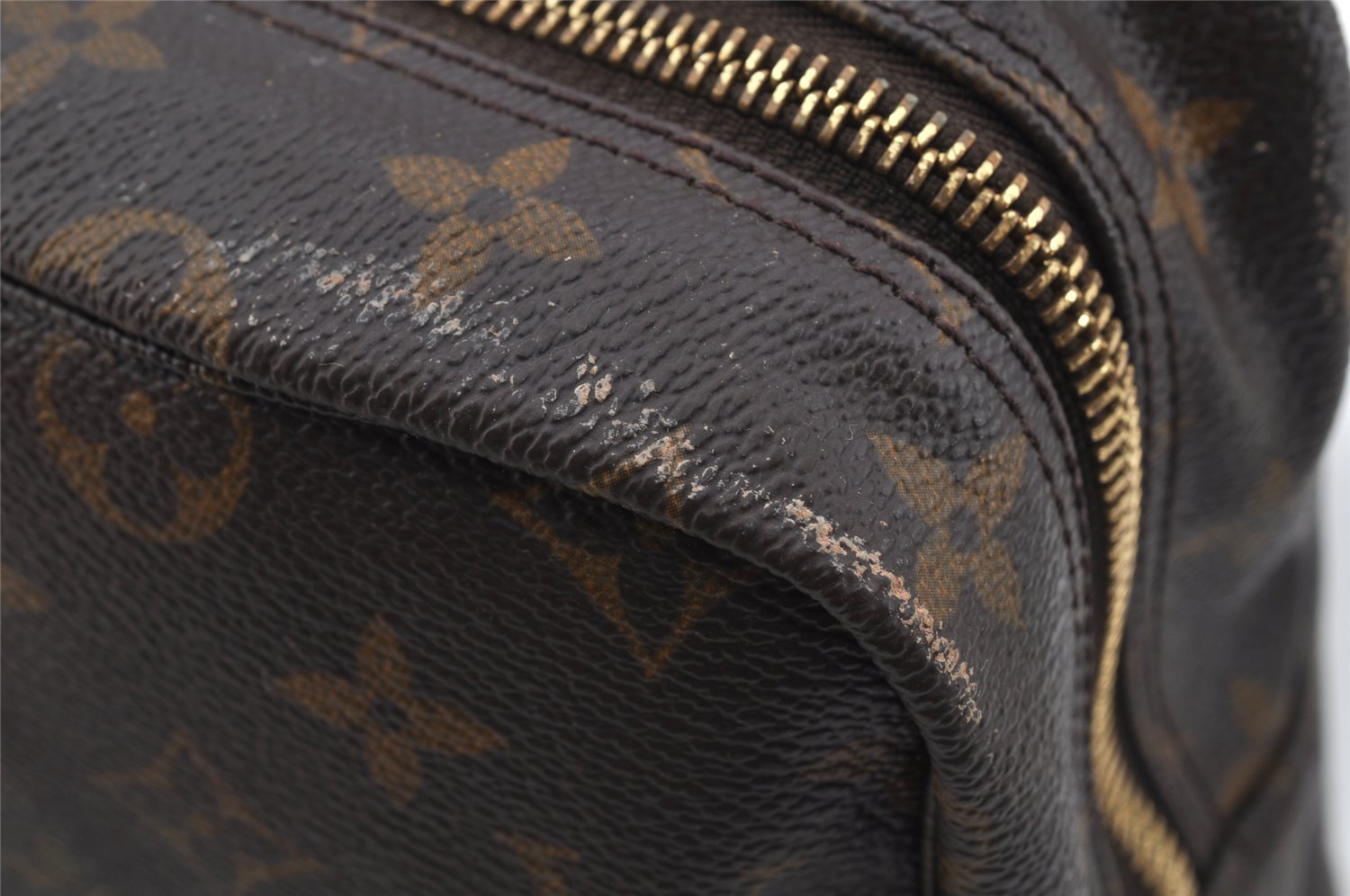 Auth Louis Vuitton Monogram Trousse Toilette 28 Clutch Bag M47522 Junk 9773I