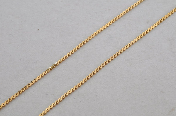 Authentic Christian Dior Gold Tone Chain Pendant Necklace CD 9773J