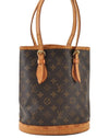 Authentic Louis Vuitton Monogram Bucket PM Shoulder Tote Bag M42238 LV 9774I