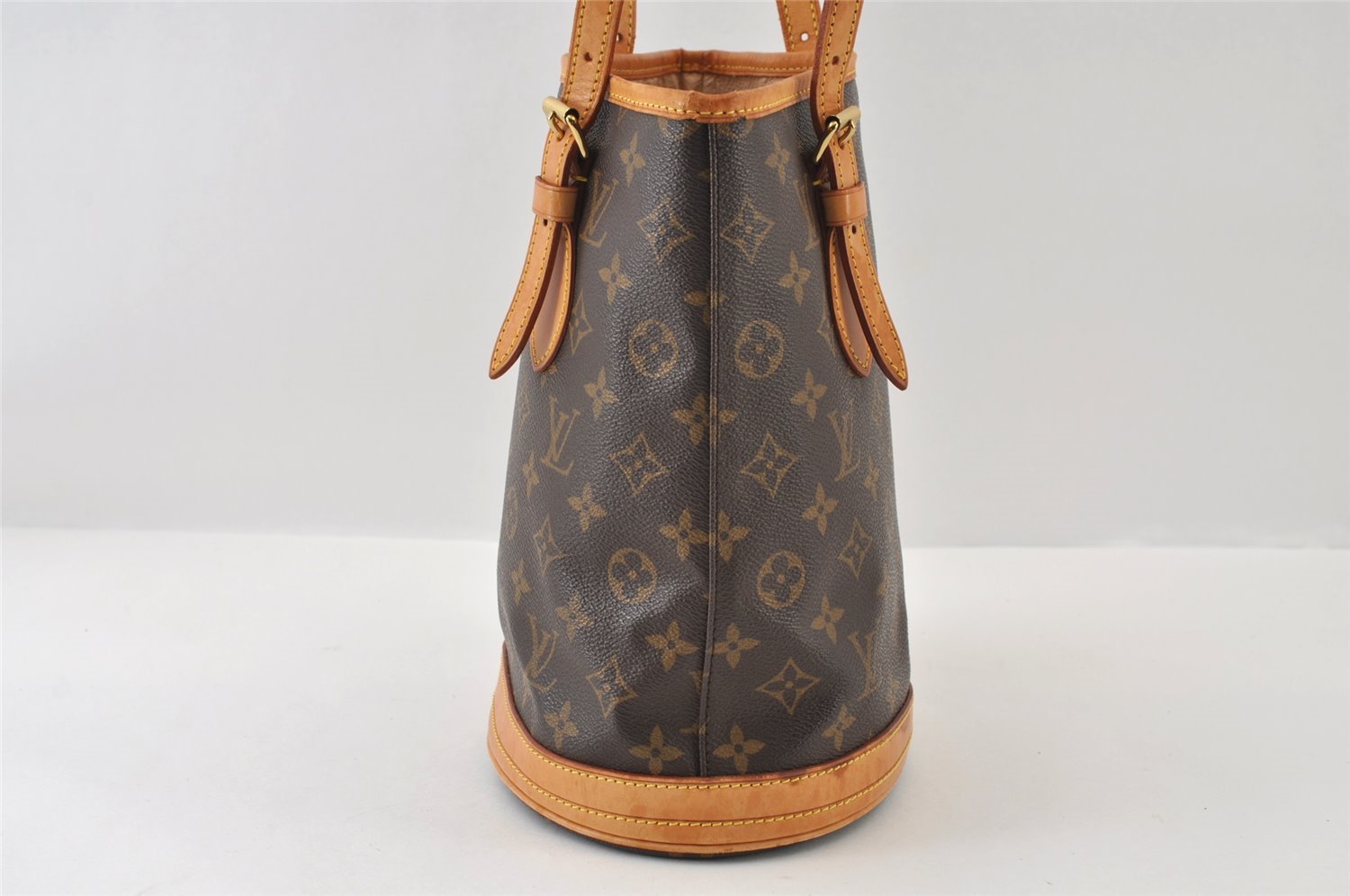 Authentic Louis Vuitton Monogram Bucket PM Shoulder Tote Bag M42238 LV 9774I