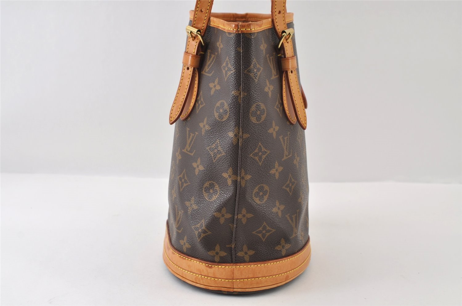 Authentic Louis Vuitton Monogram Bucket PM Shoulder Tote Bag M42238 LV 9774I